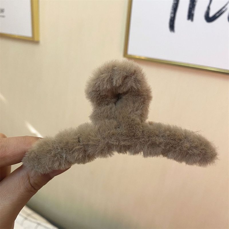 純色の毛のクリップのぬいぐるみのクリップの後頭部の髪は優雅な気質のサメのクリップのかわいい髪の髪の飾りの女性の金をつかみます。|undefined