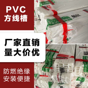Manufacturer's Spot Pvc Square Wire Trough Pipe Home Decoration White Plastic Fire Retardant Wire Management Trough Wall Invisible Wire Trough