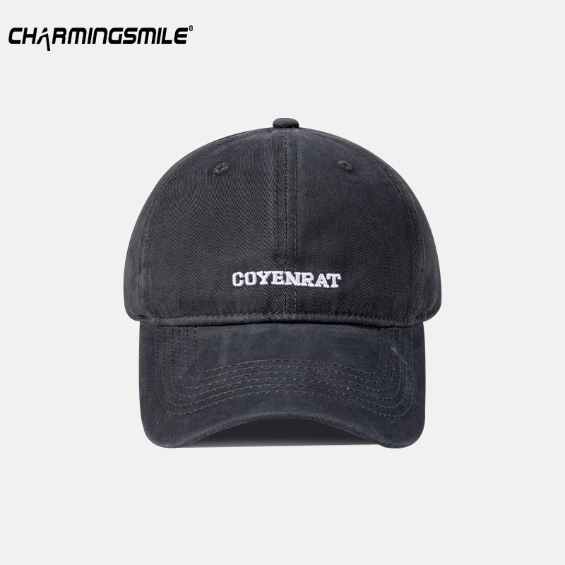 Sombrero de béisbol para mujeres 2025, nuevo estilo retro bordado letras de protección solar gorro de pato estilo coreano generalizado gorro de cabeza grande moda para mujeres