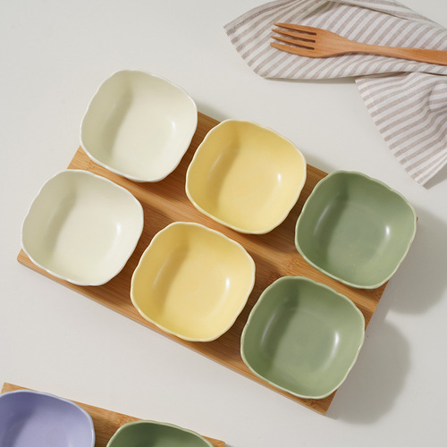 Solid color sauce dish, household barbecue sauce dish, Japanese snack dish, creative soy sauce dish, ceramic flavor dish wholesale
