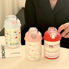 可爱便携随行保温杯大容量女生高颜值吸管水杯办公室便携咖啡杯