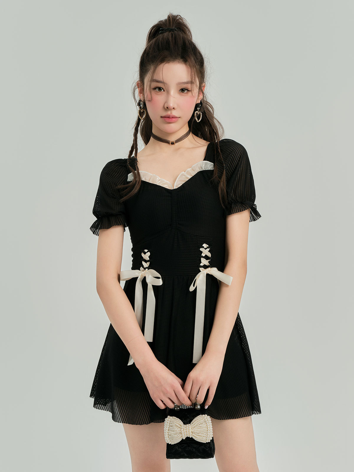 Trajes de baño para mujeres 2024 nuevo estilo Fairy Fan cubre el estómago delgado vestido conservador pequeño gordo tamaño unido trajes de baño de spa