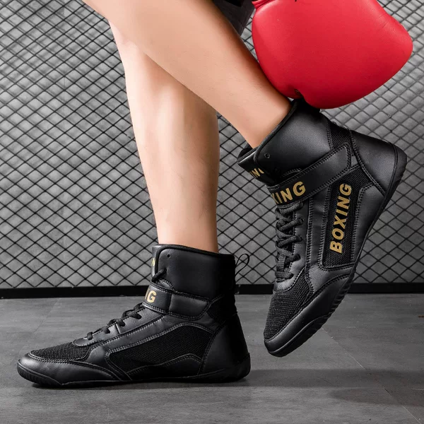 Wrestling Shoes, Fighting Shoes, Boxing Shoes, Unisex Comprehensive Competition Training Shoes, Combat Shoes, Sanda Shoes, High-Top