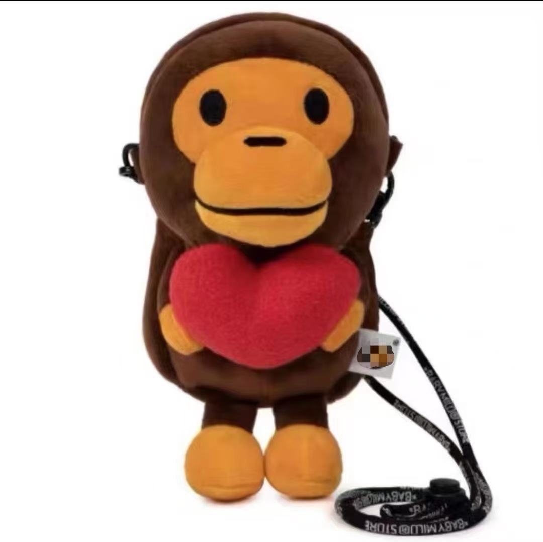 Japón marca de moda bapex Milo mono niño hombro oblicuo bolso para teléfonos móviles bolso para teléfonos móviles camuflado cartón calle