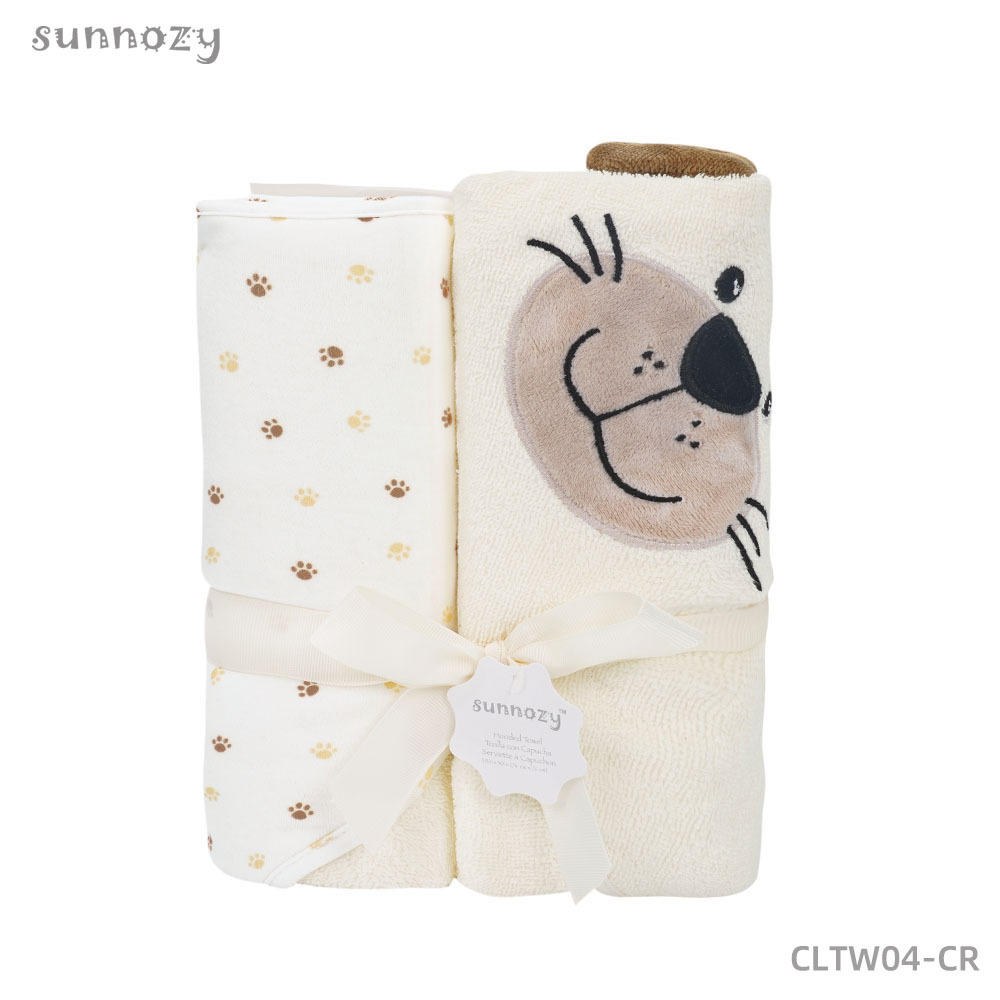 Fábrica al por mayor nuevo diseño bebé 2 paquetes 76 * 76cm absorción de agua toallas de baño de algodón con capuchón cómodo
