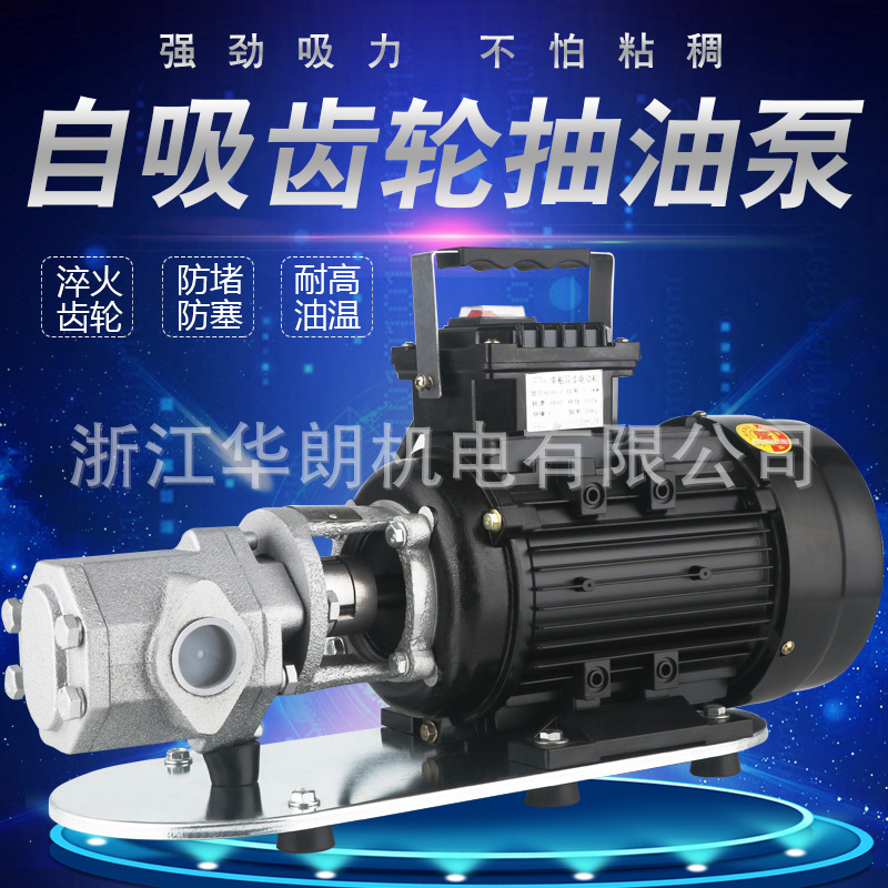 WCB手提式自吸电动加油泵机油齿轮泵食用油齿轮油220v380V|ru