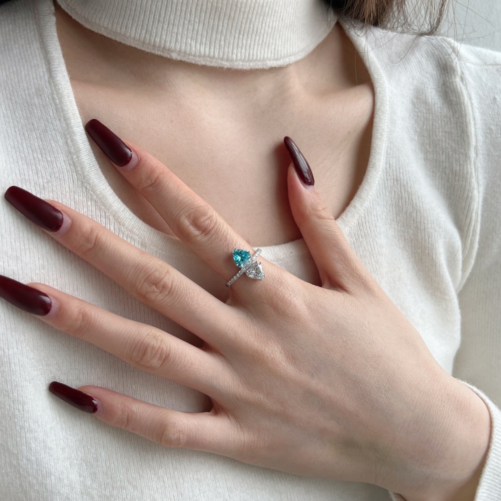 10g Weight Zircon Inlay Material Rings Classification 6, 8, 9 Ring Size 1 Piece Quantity Holiday, Daily Occasion 925 Sterling Silver Material Geometric Pattern Women's Gender Plating, Inlay Design Casual, Shiny Style 925 Sterling Silver Zircon Geometric Rings 17