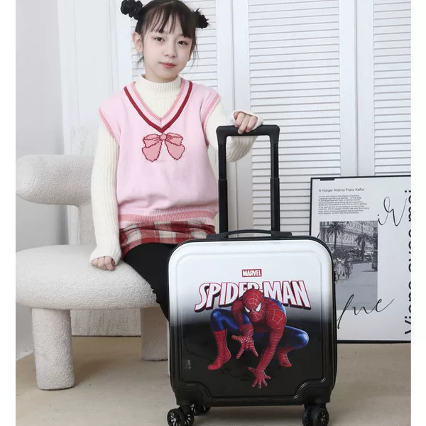 Cross-Border Suitcase 20inch Gradient Color Student Password Boarding Case Cartoon Suitcase Lightweight High-Value Trolley Case