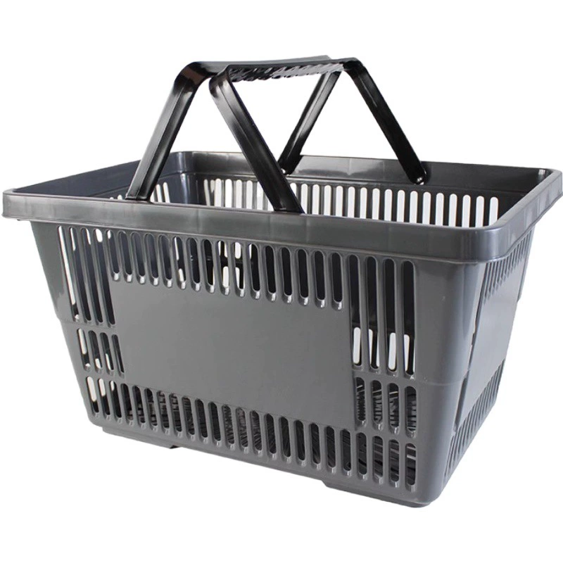 Оптовая корзина для супермаркета, портативная корзина для магазина, пластиковая корзина для закусок и фруктов, большая утолщенная корзина для овощей и фруктов