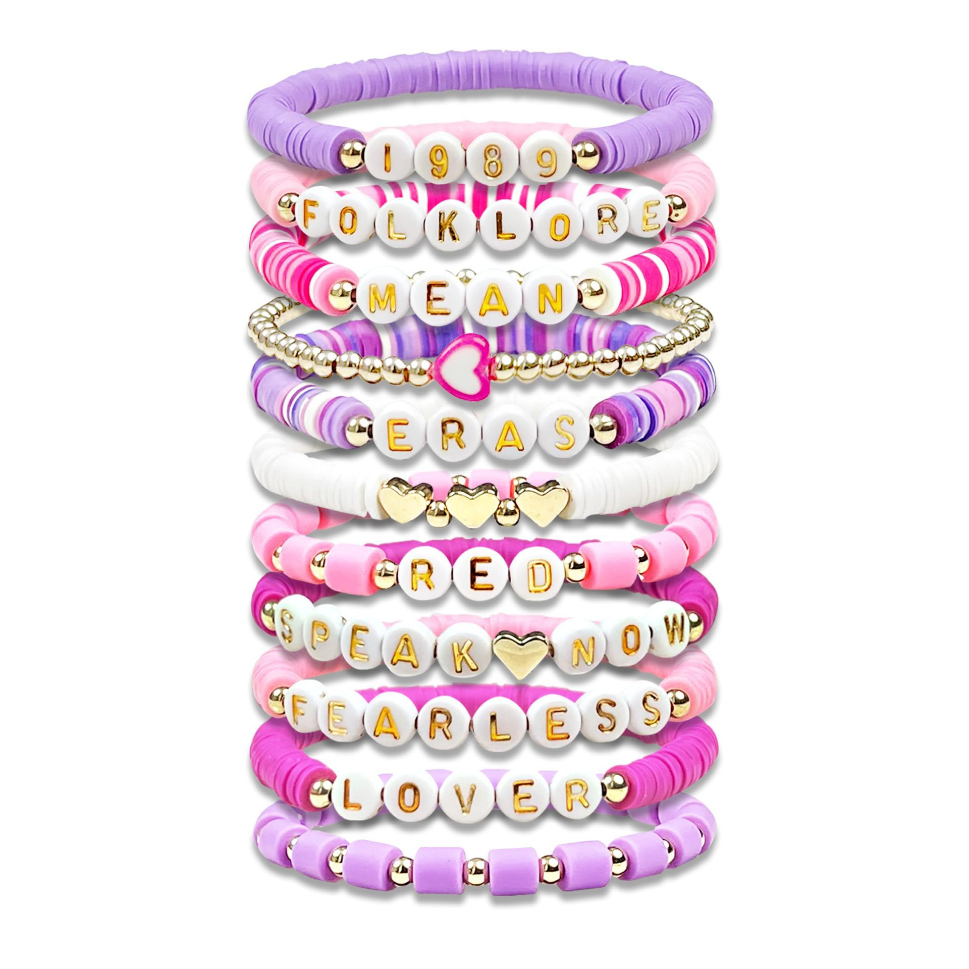 Amazon New Colorful Taylor 1989 Album Bracelet Taylor Soft Ceramic Multi-Layer Stretch Handstring Stretch Bracelet