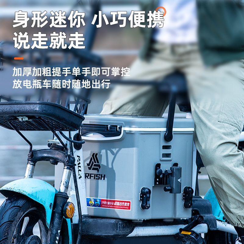 2023 nuevo mini mini caja de pesca 13 litros mini ultra ligero con pies se puede sentar pequeña caja de pesca salvaje al por mayor