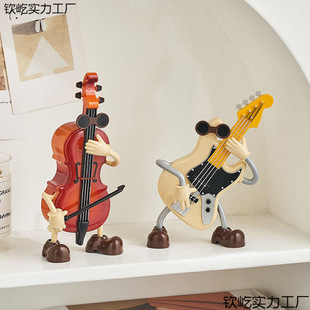 Creative Guitar Violin Music Box Entrance Ornaments Living Room Study Desktop Decoration Music Box Birthday