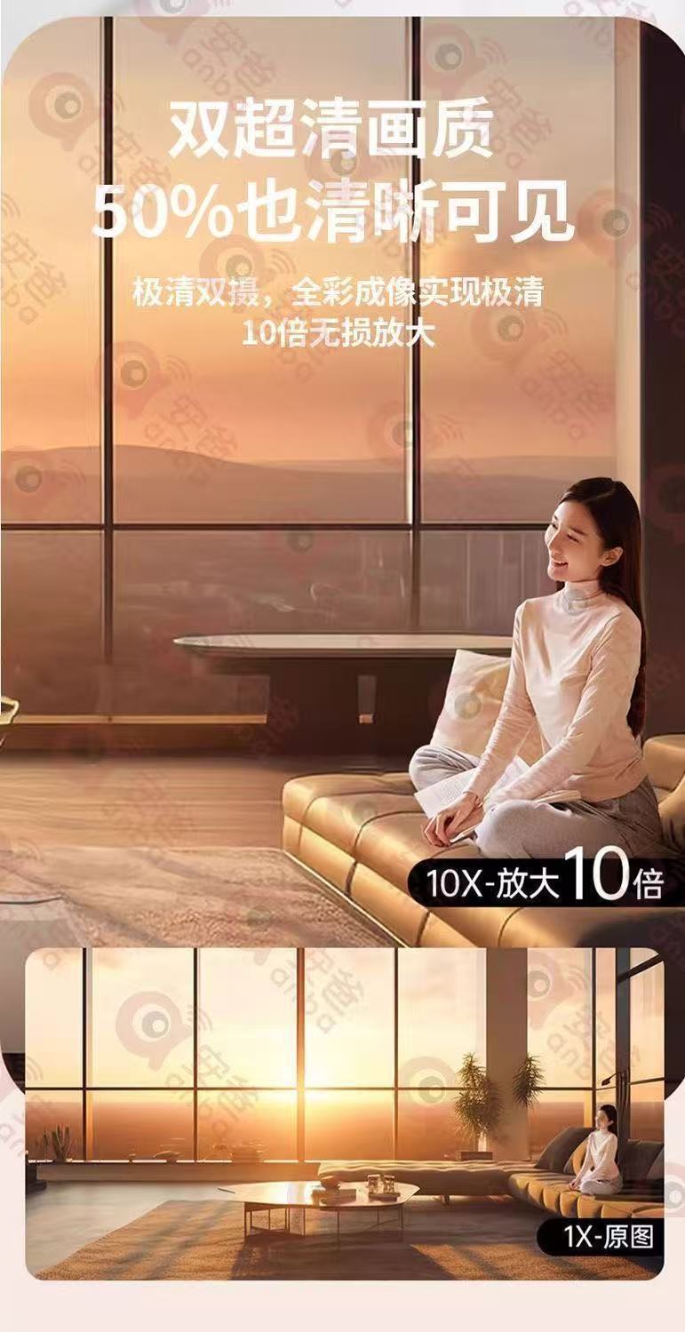Indoor monitoring high-definition wireless camera monitor 360-degree no blind spot, home mobile phone remote intelligent voice undefined