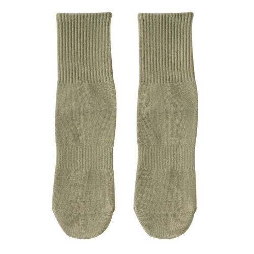 Yoga socks summer women's pure cotton mid-calf socks fitness dance jump rope socks cotton non-slip sports socks for women