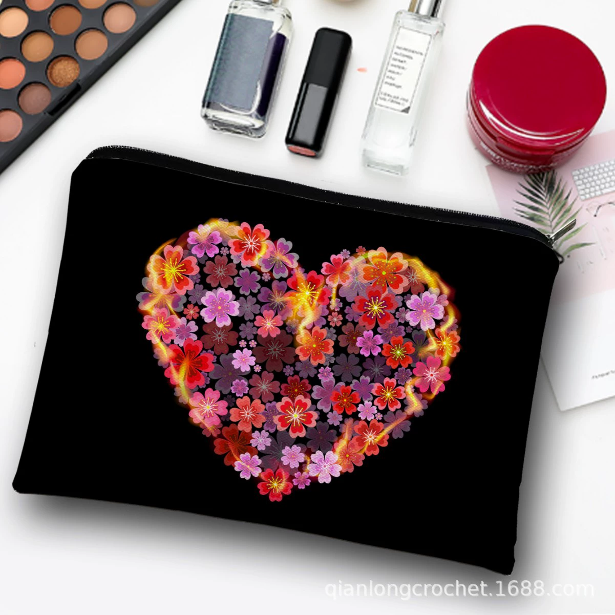 Thanksgiving cross-border popular zipper fashion cosmetic bag Amazon printed Xiyin TEMU JIT can be customized