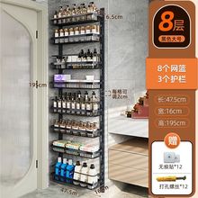 免安装浴室门后多层置物架卫生间壁挂收纳架贴墙厕所墙面专用架子