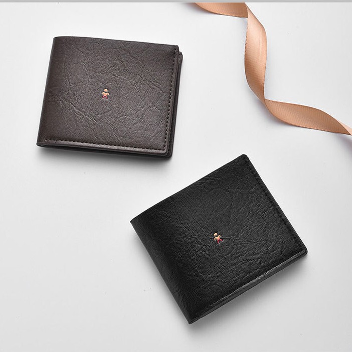 New Style Wallet, High-End Fashion, Men's Short Folding Simple Soft Leather Thin Wallet, Retro Leather Wallet for Students and Men