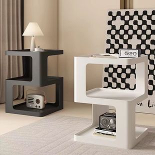 Modern Simple Wrought Iron Bedside Table Creative Corner Table Light Luxury Nordic Living Room 520 Sofa Bedroom Side Cabinet Coffee Table