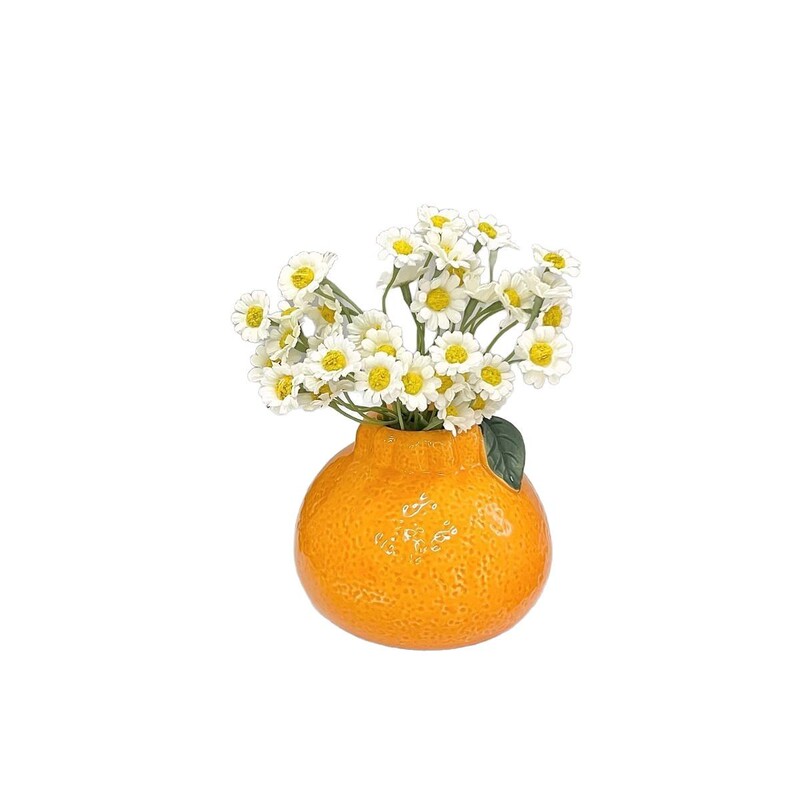 越境みかん水培創意陶磁器ザクロ花瓶生け花置物装飾プレゼントins風シミュレーション小花器|undefined