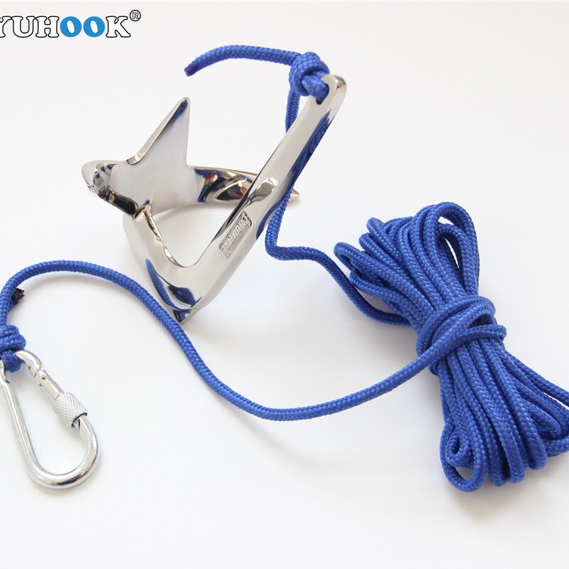 Stainless Steel 316 Blues Anchor Small Marine Anchor Kayak Anchor Inflatable Floating Row Anchor Inflatable Boat Stop Anchor