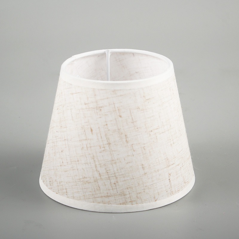 Patrón de impresión, pantalla de pegatina de Xiaoping, tela creativa simple, accesorios de lámpara redonda en forma de cono, pantalla de lámpara de mesa de habitación para el hogar