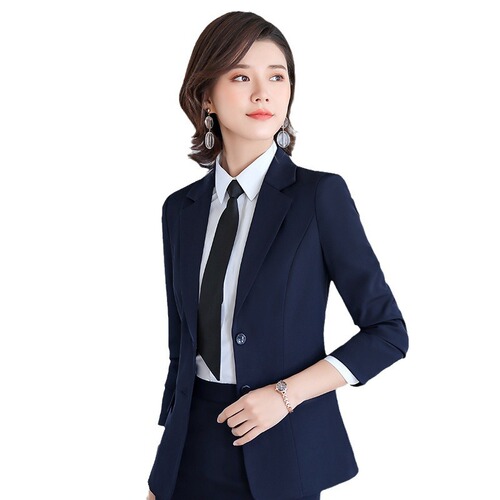 Professional Women's Suit Set Hotel Front Desk Manager Workwear Autumn/Winter Elegant Civil Servant Formal Little Suit Jacket