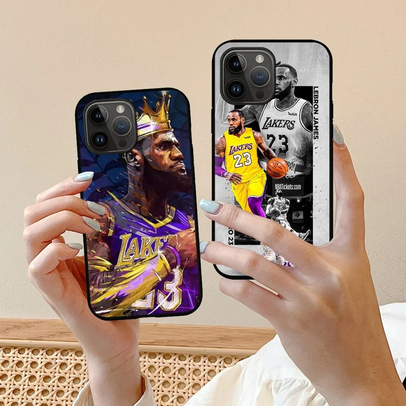 Suitable for Iphone15 Foreign Trade New Le Brown James Mobile Phone Case