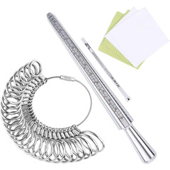 7件套US美度戒指測量套裝 戒指棒 0-13美度圈 用於測量手指大小