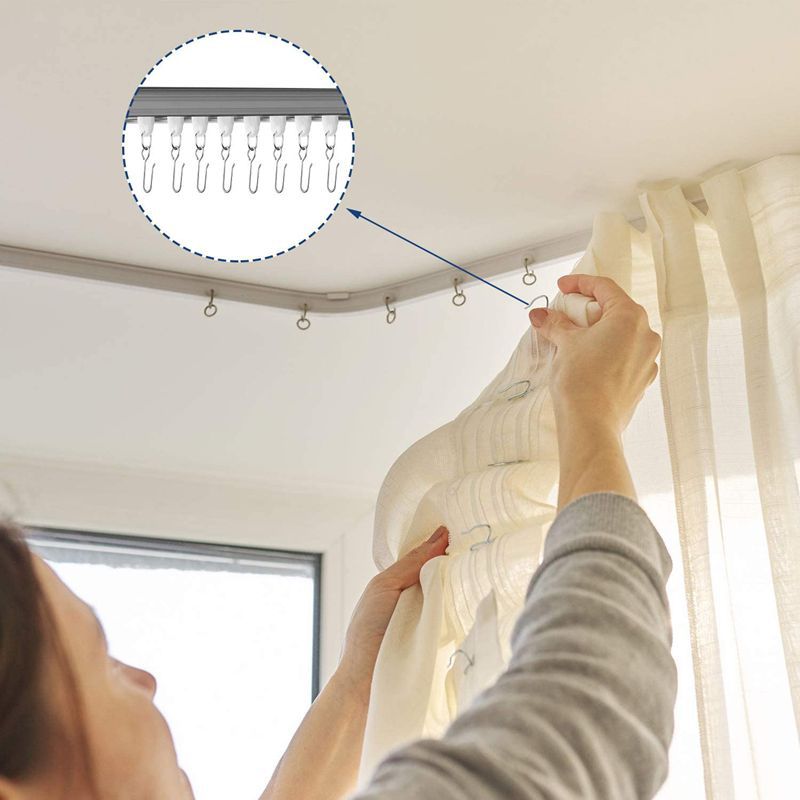 Suministro transfronterizo de 20 piezas de ganchos metálicos traje cortinas Reemplazo simple de ganchos cortinas