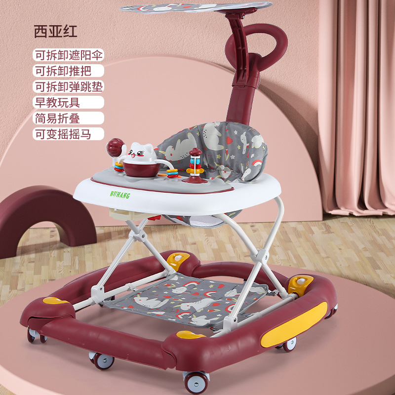 Un niño caminante de un año anti-pierna tipo o anti-rolling mano empuje para aprender a caminar ayuda a caminar eléctrica mayorista venta en caliente transfronteriza