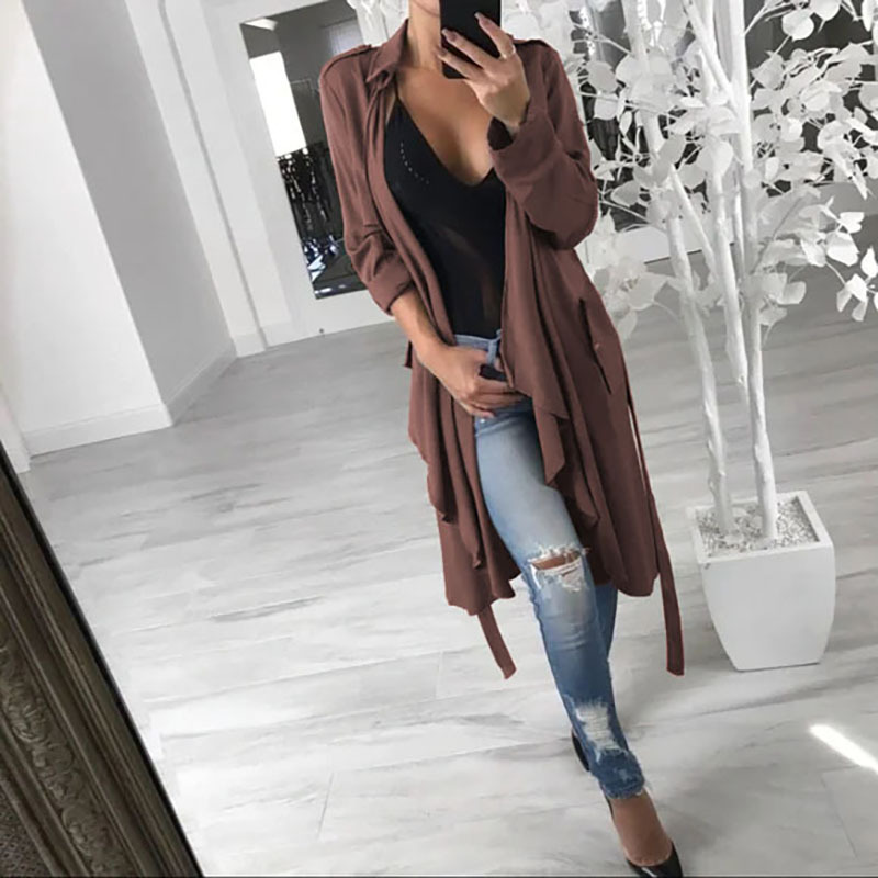 Damenbekleidung Mode Langarm Strickjacke Herbst und Winter Mode Neue Langarm Windjacke_voghion.com