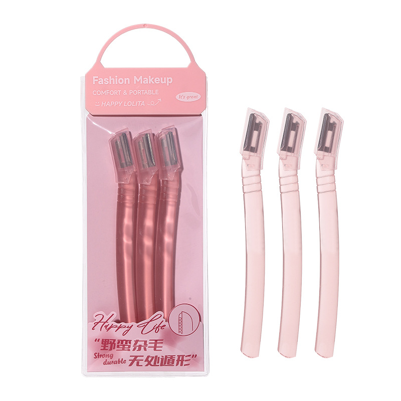 LMLTOP Paquete de 3 recortadores de cejas plegables, herramientas de belleza, cuchillas para cejas, juego de rasuradores de cejas para mujer A0369