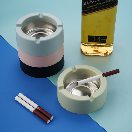 Wholesale Ashtray Advertising Creative Enamel Plastic PP Simple and Fashionable Nordic Style KTV Hotel