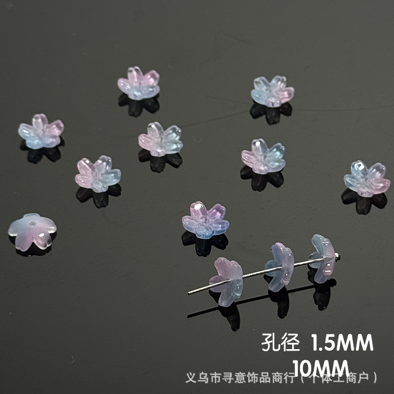 ブレスレット人気の釉薬花 10 ミリメートル 5 花びら桜手作り古代スタイルのヘアピン韓服 diy ジュエリーアクセサリー|undefined