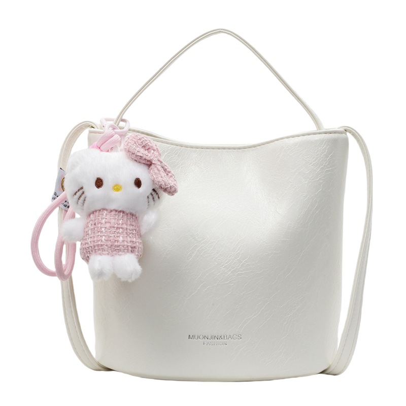 Bolso de cubo de viajero de gran capacidad simple de moda de moda para mujer 2025 nuevo bolso de mensajero de hombro casual de color sólido popular