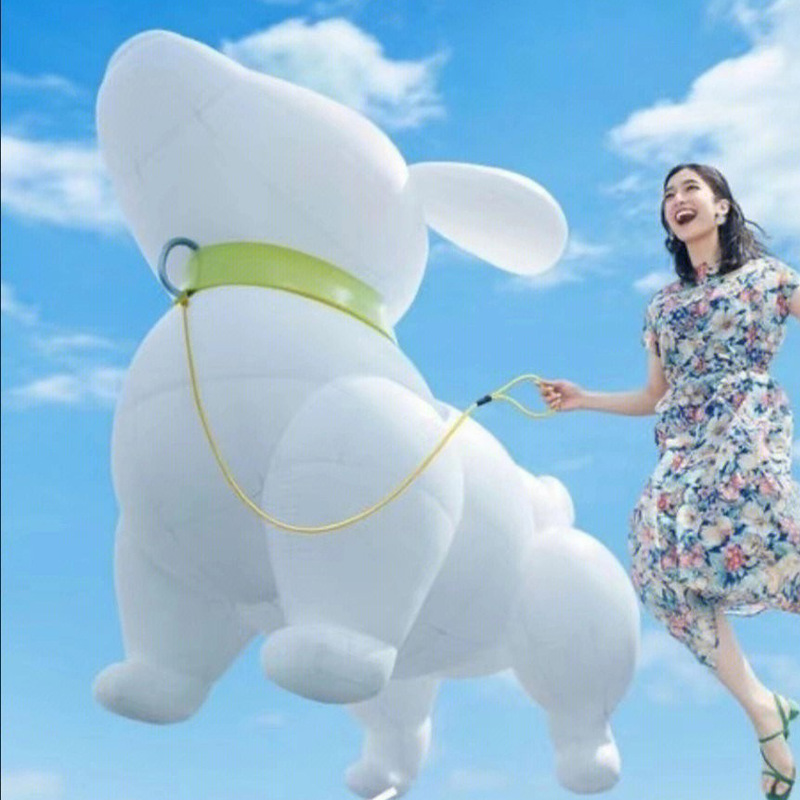 充气小狗卡通气模美陈ip公仔定 制商场户外大型龙年吉祥物人偶