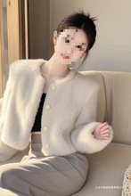 水貂毛外套女2025冬季新款减龄漂亮洋气短款毛茸茸上衣加厚