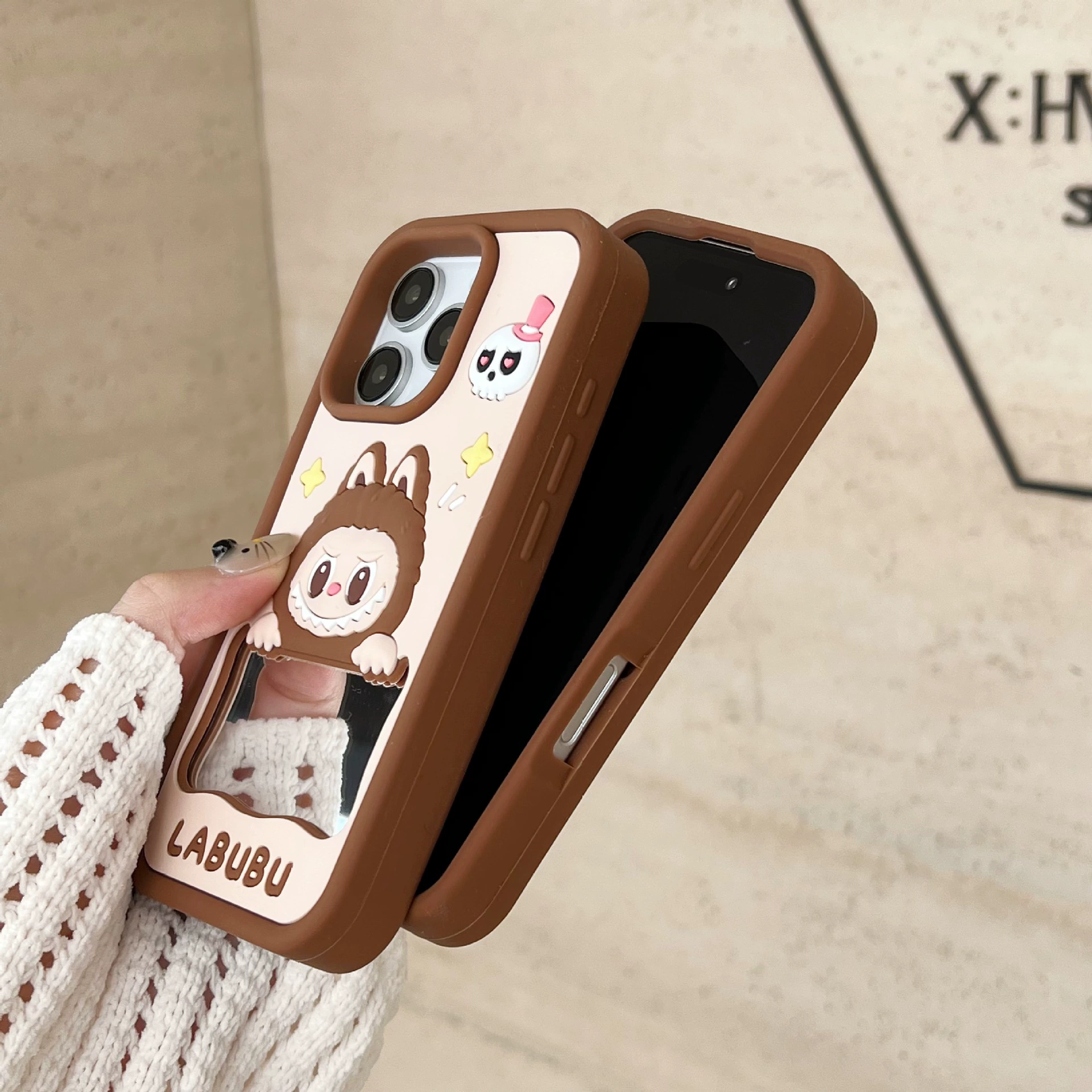 Apple, мультяшное милое зеркало, совместимый iPhone 15, iPhone14 Pro, чехол для телефона, iphone, 14