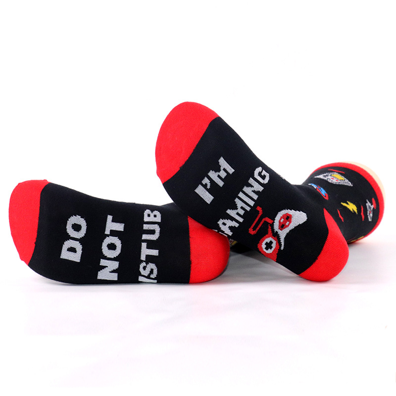 Lenjerie intimă și pijamale Spot I'M GAMING șosete jacquard cu litere pe talpa piciorului, șosete lungi din bumbac, la preț redus_voghion.com