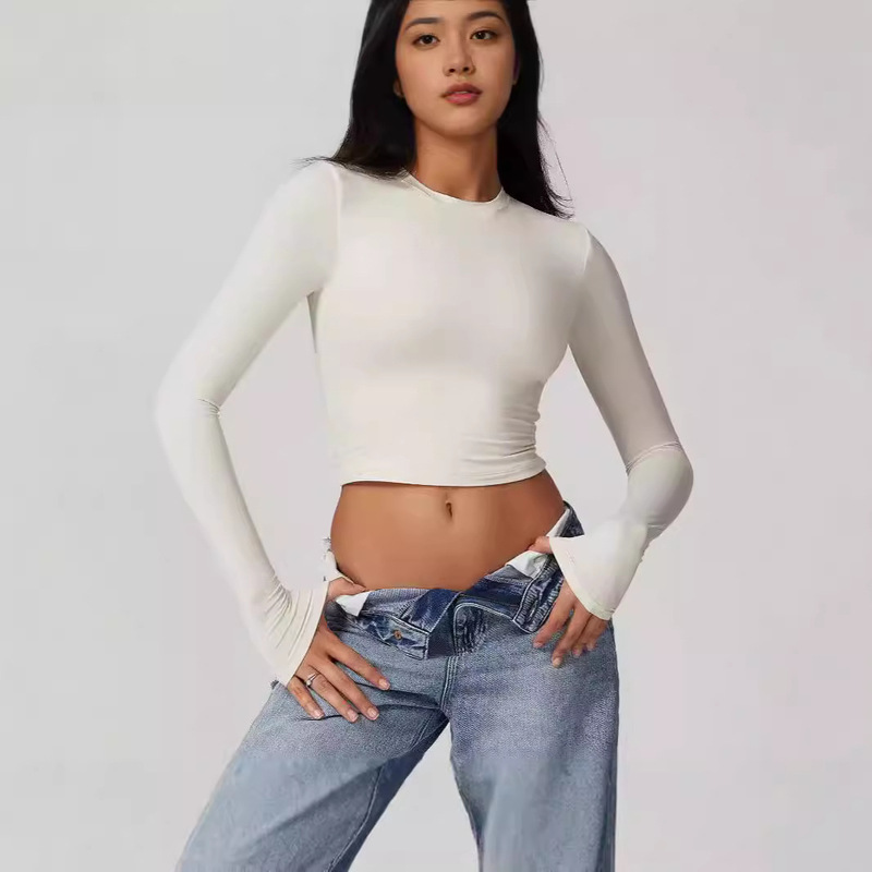 Tight Sports T-shirt Quick-drying Long-sleeved Yoga Suit Pilates Running Sports Fitness Long-sleeved Top Tight Sports T-shirt Quick-drying Long-sleeved Yoga Suit Pilates Running Sports Fitness Long-sleeved Top