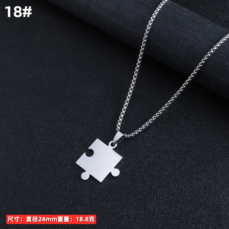 Hombres collar de titanio joyería acero aleación personalizada colgante ins hip hop calle suéter largo cadena accesorios colgantes