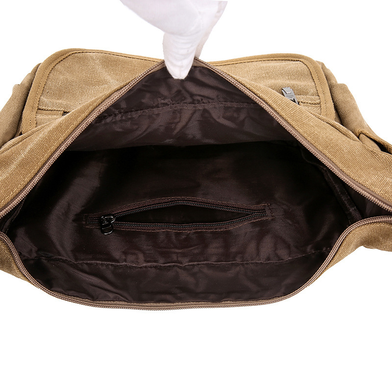 Gran capacidad de los hombres bolso de hombro multi-compartimiento de los hombres al aire libre bolsa de mensajero portátil multi-capa de negocios monedero
