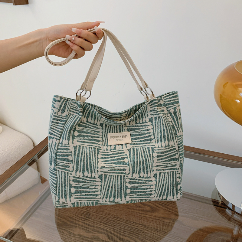 Bolsa de clase para estudiantes universitarios mujeres 2024 nueva moda mochila de viaje otoño gran capacidad rayas bolsa de mano