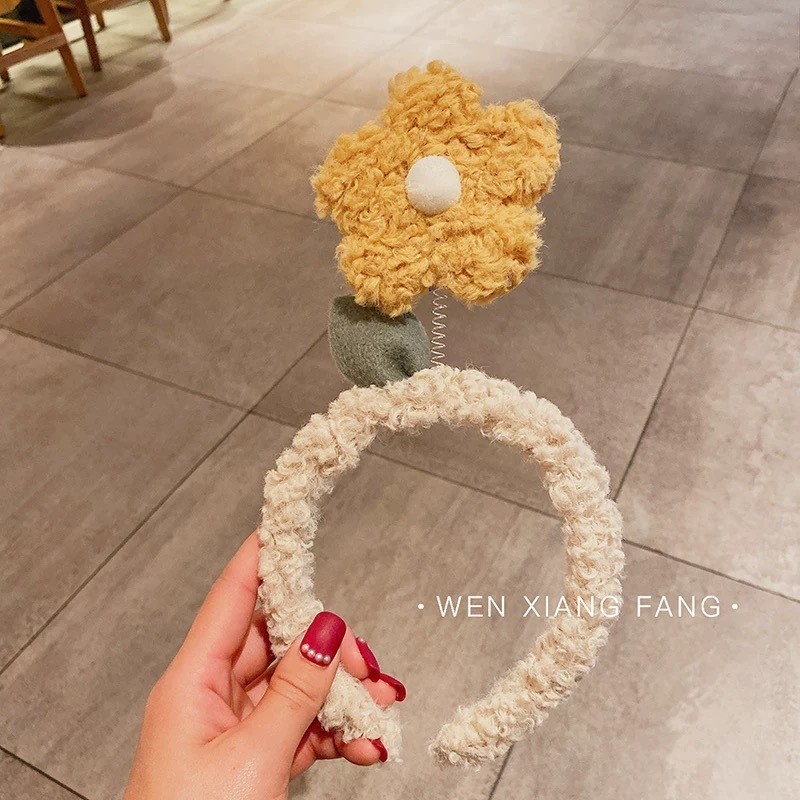 卡通洗脸毛绒发箍发带女可爱卡通公仔显脸小压发发箍搞怪学生发饰|undefined