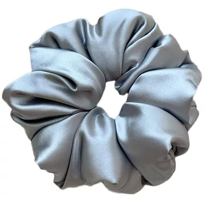 Upgraded 160g Filled Cotton Cyber Celebrity Same Pillow Sleep Hair Ring New Large Silk Filled Large Intestine Hair Ring (Saç üçün rezinlər) - fan-bingbings-same-style-high-end-gray-blue-pillow-hair-tie-130g-filling