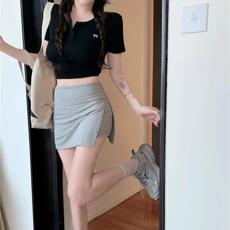 Skirt, thin trousers, fitted sports shorts, protective underware, high waist