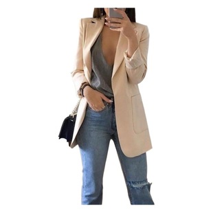 AliExpress желание Amazon 2022 европейские и американские взрывы мода тонкий кардиган с лацканами темперамент пиджак женский