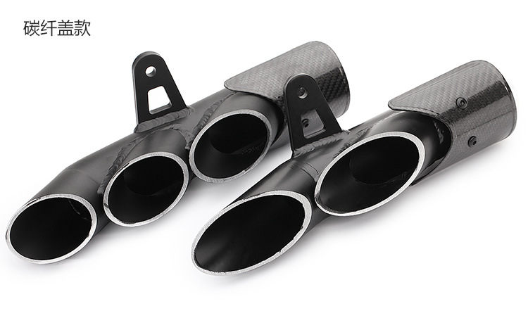 Motorcycle Modified Toce Double Hole Three Hole Universal Exhaust Pipe Tail Section R1 Cbr650 Mt07 890Duke