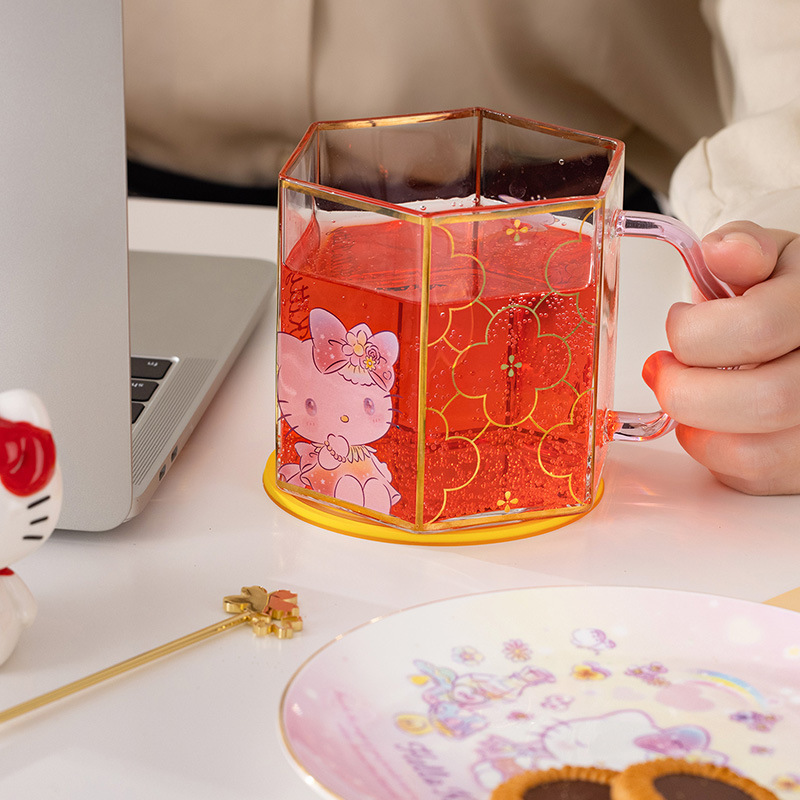 ハローキティ セラミック食器セット 家庭用 高級感 クリエイティブなボーンチャイナ食器 女の子らしいご飯茶碗G|undefined