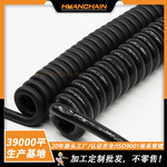 多芯PU/PVC弹弓螺旋线亮面雾面电缆线高弹伸缩电源线缆纯铜弹簧线